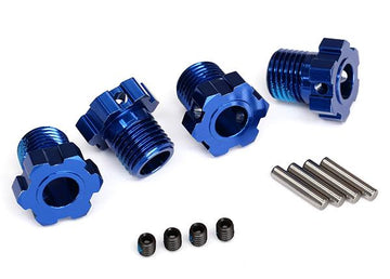 Traxxas - TRX8654 - 17mm Wheel hubs, splined, blå aluminium - 4 stk