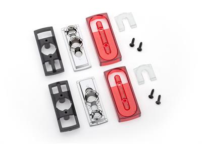 Traxxas - TRX8814X - Tail light lens (2)/ tail light housing (2)/ tail light housing mount (2)/ reverse lens (2)/ 1.6x5 BCS (4) (left & right)