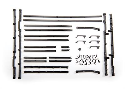 Side trim, left & right (black)/ side trim retainers (8)/ door handles, left, right, & rear/ door handle mount/ 1.6x5 BCS (self-