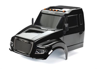 Traxxas - TRX8823X - Body, TRX-6® Ultimate RC Hauler, black (painted, decals applied) (includes headlight & roof light housings, side mirrors)