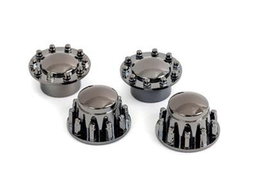 Traxxas - TRX8876R - Center caps, 2.2" TRX-6® Big Rig wheels, black chrome (front (2), rear (2))