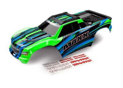 Traxxas - TRX8911G - Body, Maxx, green (painted/ decal sheet