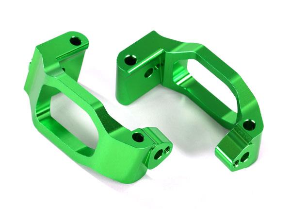 Traxxas - TRX8932G - Caster blocks (c-hubs), 6061-T6 aluminum (green-anodized), left and right/ 4x22mm pin (4)/ 3x6mm BCS (4)/ retainers (4)