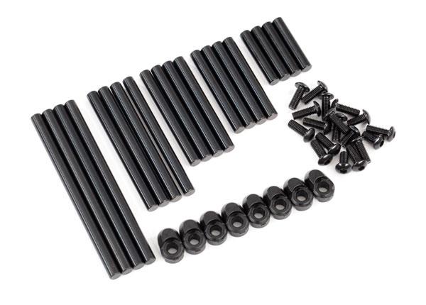 Traxxas - TRX8940X - Suspension pin set, complete (hardened steel), 4x64mm (4), 4x22mm (4), 4x38mm (4), 4x33mm (4), 4x47mm (4)/ 3x8mm BCS (14)/ 3x6mm