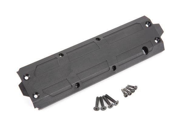 Traxxas - TRX8945R - Skidplate, center/ 4x20 CCS (4)/ 3x10 CS (4) (fits Maxx® with extended chassis (352mm wheelbase))
