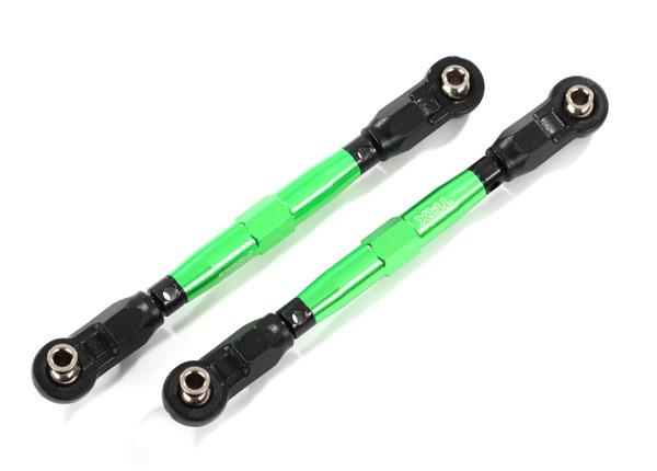 Traxxas - TRX8948G - Toe links, front (TUBES green-anodized, 7075-T6 aluminum, stronger than titanium) (88mm) (2)/ rod ends, rear (4)/ rod ends, fron