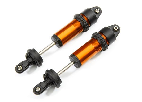 Traxxas - TRX8961T - GT Støddæmper i orange aluminium til Maxx®- 130mm - 2 stk uden fjedre - Fjedre TRX8967/ TRX8969