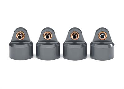 Shock caps, aluminum (gray-anodized), GT-Maxx®, shocks (4)