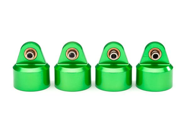 Traxxas - TRX8964G - Shock caps, aluminum (green-anodized), GT-Maxx® shocks (4)