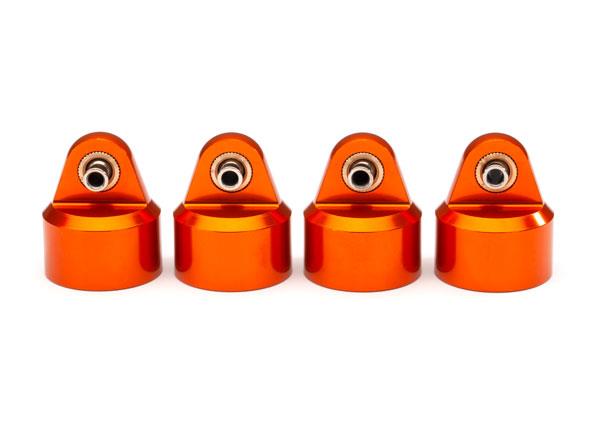 Traxxas - TRX8964T - Shock caps, aluminum (orange-anodized), GT-Maxx® shocks (4)