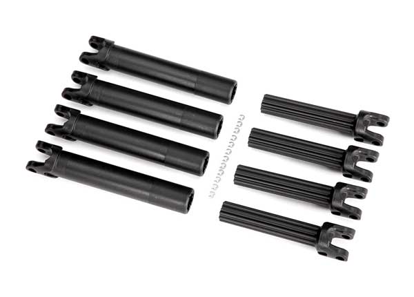 Traxxas - TRX8993 - Half shaft set, left or right (plastic parts only) (internal splined half shaft/ external splined half shaft) (4 assemblies) (for