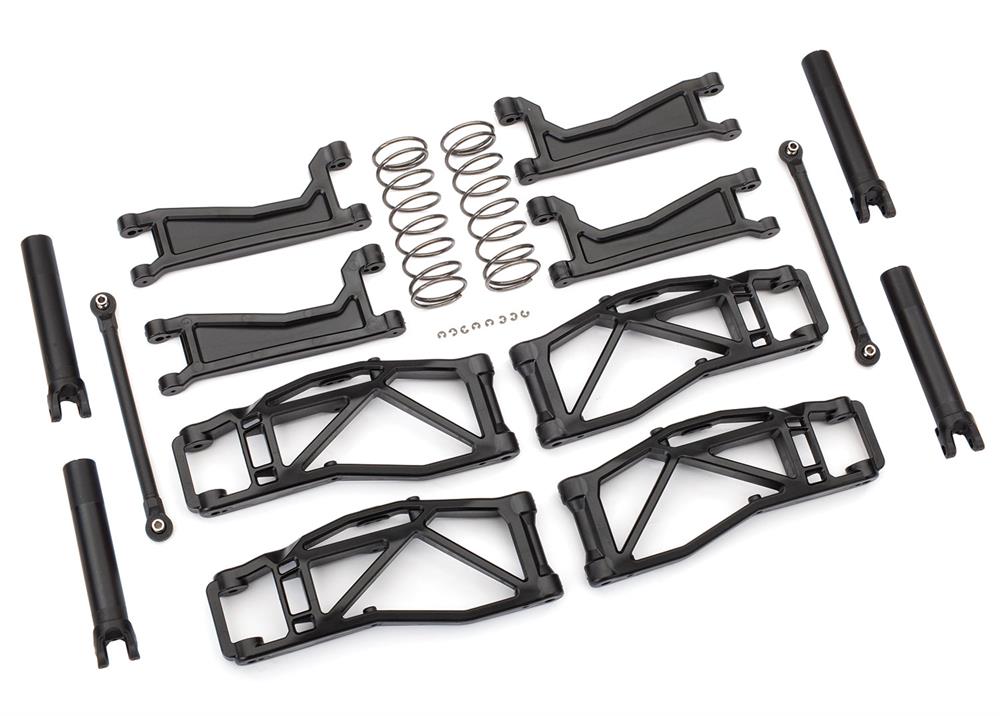 Traxxas - TRX8995 - Suspension kit, WideMaxx, sort (Inkl. bærearme, trækaksler, bagfjedre, toe-in link)