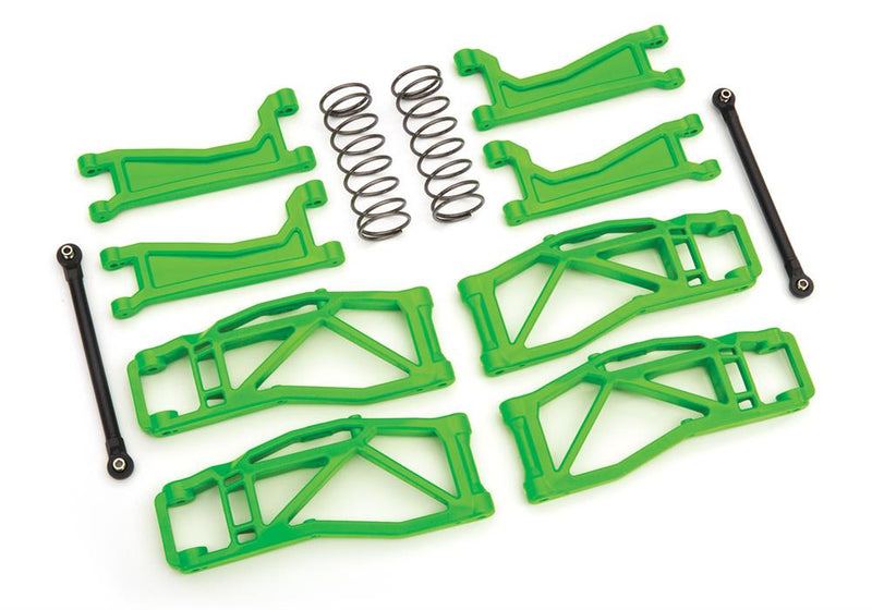 Traxxas - TRX8995G - Suspension kit, WideMaxx, green (includes front and rear suspension arms, front toe links, rear shock spirngs