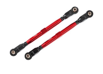 Traxxas - TRX8997R - Toe links, front (TUBES red-anodized, 6061-T6 aluminum) (2) (for use with #8995 WideMaxx™ suspension kit)