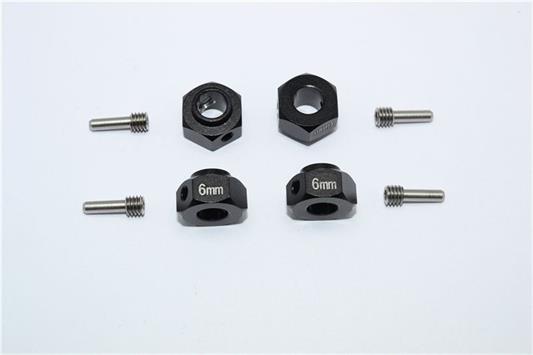 GPM - GPMTRX4010/6MMBK - ALUMINUM HEX ADAPTERS 6MM THICK-8PC SET black