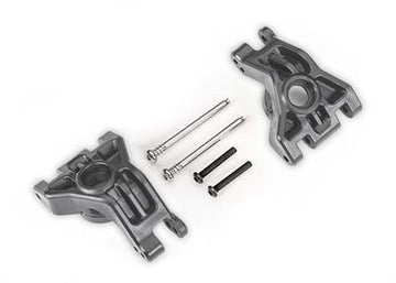 Carriers, stub axle, rear, extreme heavy duty, gray (left & right)/ 3x41mm hinge pins (2)/ 3x20mm BCS (2) (for use with #908