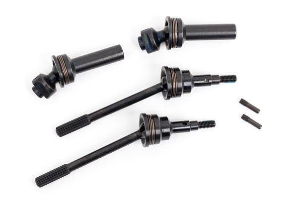 Traxxas - TRX9051R - Driveshafts, front, extreme heavy duty, steel-spline constant-velocity with 6mm stub axles (complete assembly) (2)