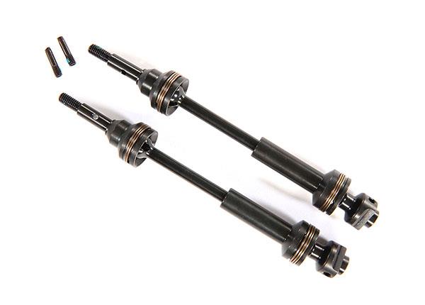 Traxxas - TRX9051X - Driveshafts, front, steel-spline constant-velocity (complete assembly) (2)