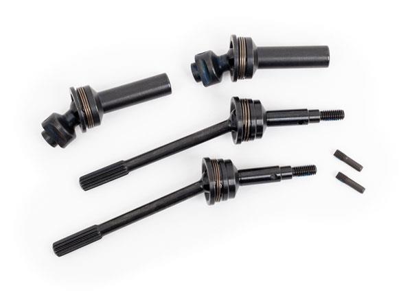 Traxxas - TRX9052R - Driveshafts, rear, extreme heavy duty, steel-spline constant-velocity with 6mm stub axles (complete assembly) (2)