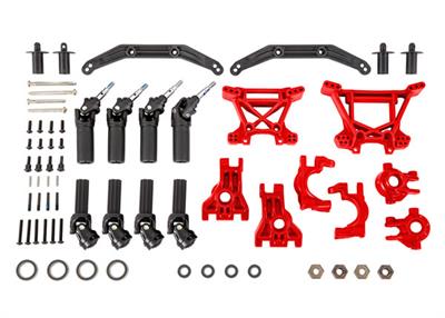 Traxxas - TRX9080R - Outer Driveline & Suspension Upgrade Kit, extreme heavy duty, red