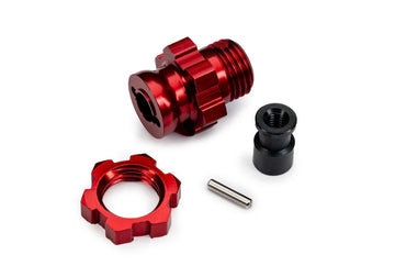 17 mm Red Aluminum Splined Wheel Hub & Nut