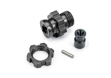 17 mm Gray Aluminum Splined Wheel Hub & Nut