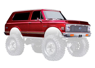Body, Chevrolet Blazer (1972), complete, red (painted) (includes grille, side mirrors, door handles, windshield wipers, front