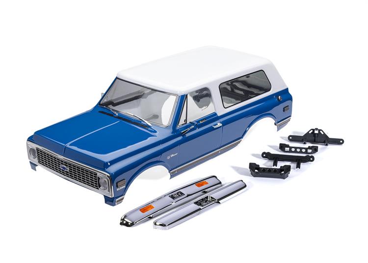 Traxxas - TRX9130-BLWT - Body, Chevrolet Blazer (1972), complete, blue & white (painted) (includes grille, side mirrors, door handles, windshield wip