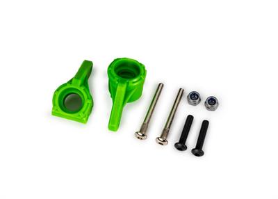 Traxxas - TRX9137-GRN - Steering blocks, extreme heavy duty, green (left & right)