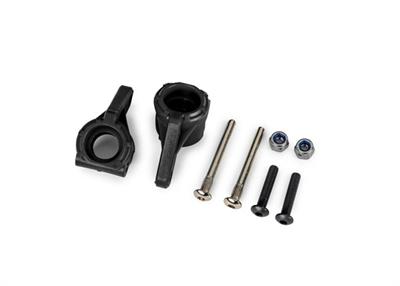 Traxxas - TRX9137 - Steering blocks, extreme heavy duty, black (left & right)