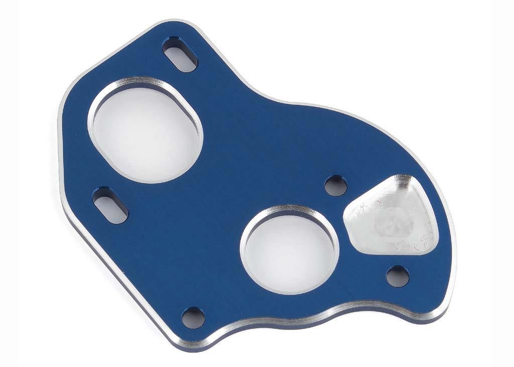 Team Associated - AE91795 - RC10B6.4 Laydown Motor Plate, blue aluminum