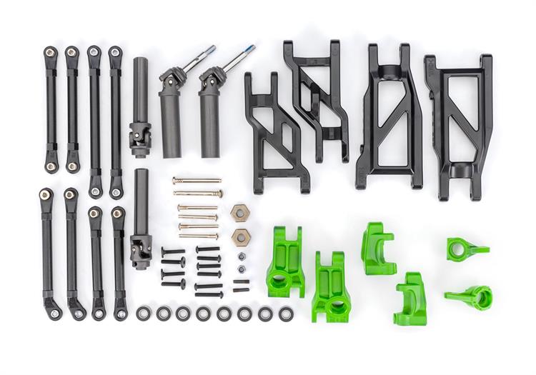 Traxxas - TRX9180-GRN - Outer Driveline & Suspension EHD Green Upgrade Kit 2WD Stampede, Rustler, Bigfoot