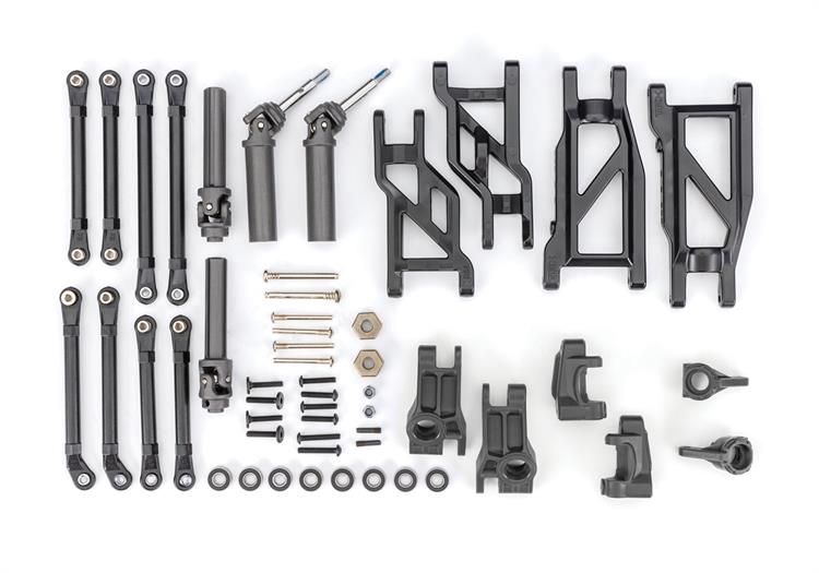 Outer driveline and suspension upgrade kit, extreme heavy duty, black