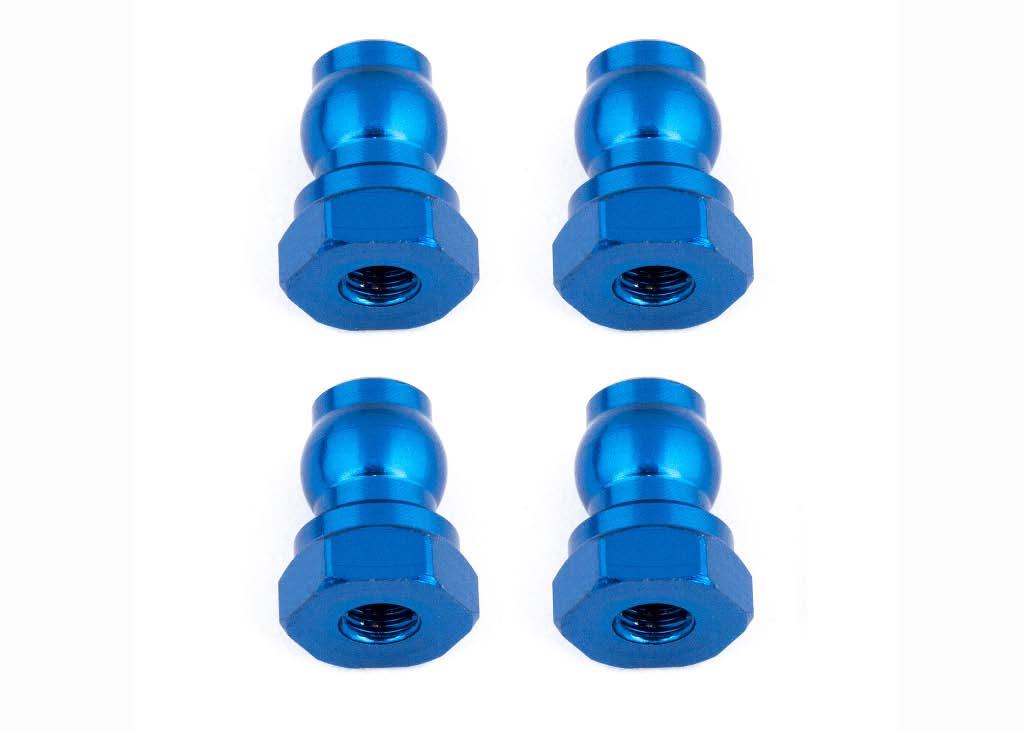 Shock Bushings, 10 mm, blue aluminum