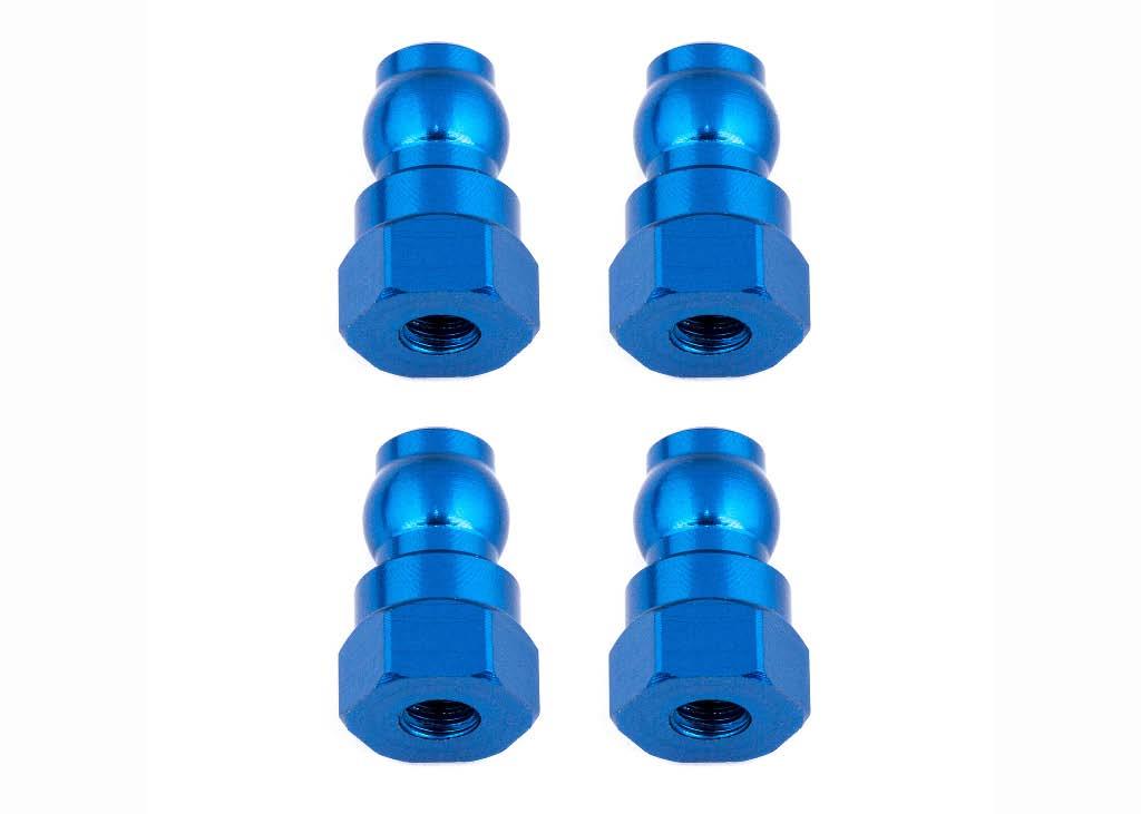 Shock Bushings, 12 mm, blue aluminum
