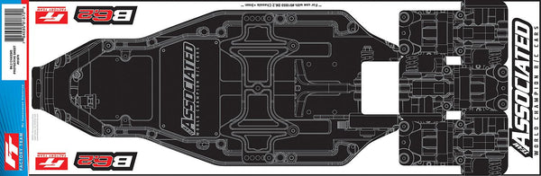 Team Associated - AE91870 - RC10B6.3/B6.2 FT Chassis Protective Sheet, printed