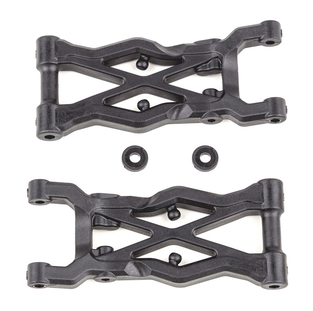 RC10B6.4 FT Rear Suspension Arms 75mm, carbon fiber