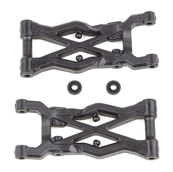 Team Associated - AE91874 - RC10B6.4 FT Rear Suspension Arms 75mm, carbon fiber