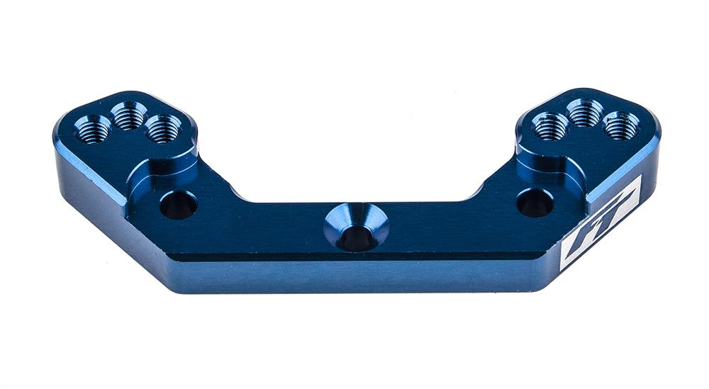 RC10B6. FT Rear Ballstud Mount, +2mm, blue
