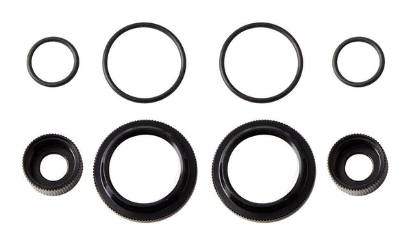 Team Associated - AE91909 - 12mm Shock Collar and Seal Retainer Set, black
