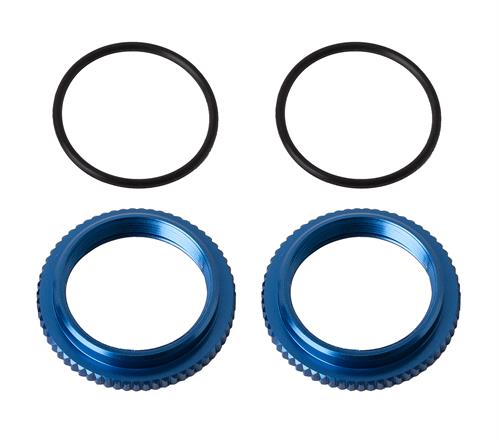 Team Associated - AE91928 - 13mm Shock Collars, blue aluminum