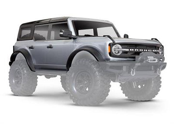 Traxxas - TRX9211G - Body, Ford Bronco, complete, Iconic Silver (painted) (includes grille, side mirrors, door handles, fender flares, windshield wip