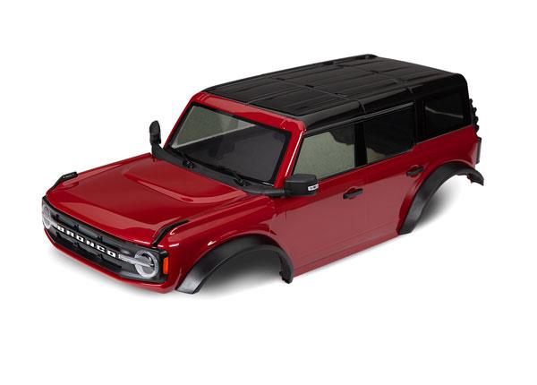 Traxxas - TRX9211R - Ford Bronco (2021) Karosseri rød (painted) (includes grille, side mirrors, door handles, fender flares, windshield wipers