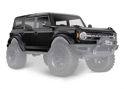 Body, Ford Bronco, complete, Shadow Black (painted) (includes grille, side mirrors, door handles, fender flares, windshield wipe