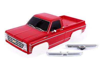 Traxxas - TRX9212R - Body, Chevrolet K10 Truck (1979), complete, red (painted, decals applied)