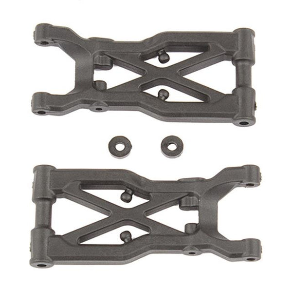 Team Associated - AE92298 - RC10B74 FT Rear Suspension Arms, carbon