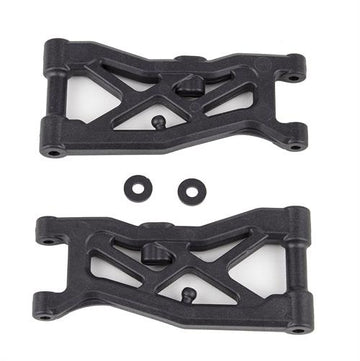 Team Associated - AE92328 - RC10B74.2 FT Front Suspension Arms, gull wing, carbon