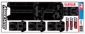 Team Associated - AE92329 - RC10B74.2 FT Chassis Protective Sheet, printed