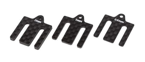 Team Associated - AE92438 - RC10B7 FT Front Bulkhead Shims, carbon fiber