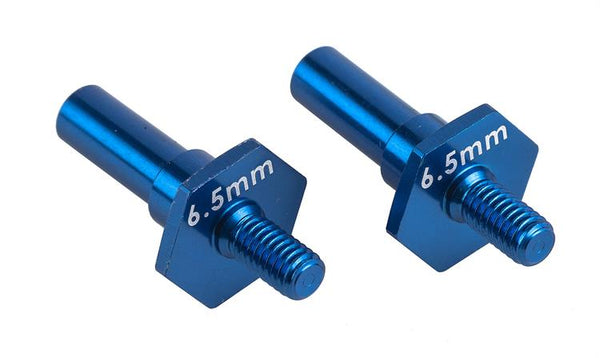 Team Associated - AE92462 - RC10B7 Front Axles, 6.5mm, blue aluminum